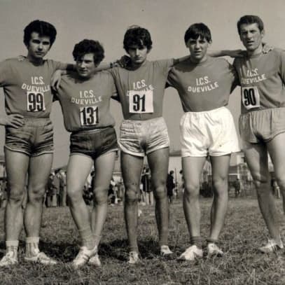 Atleti della Polisportiva Dueville in una fotografia storica
